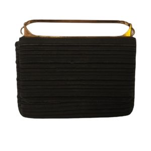 Vintage Miss Lewis Clutch / Purse with Metal Swing Handle